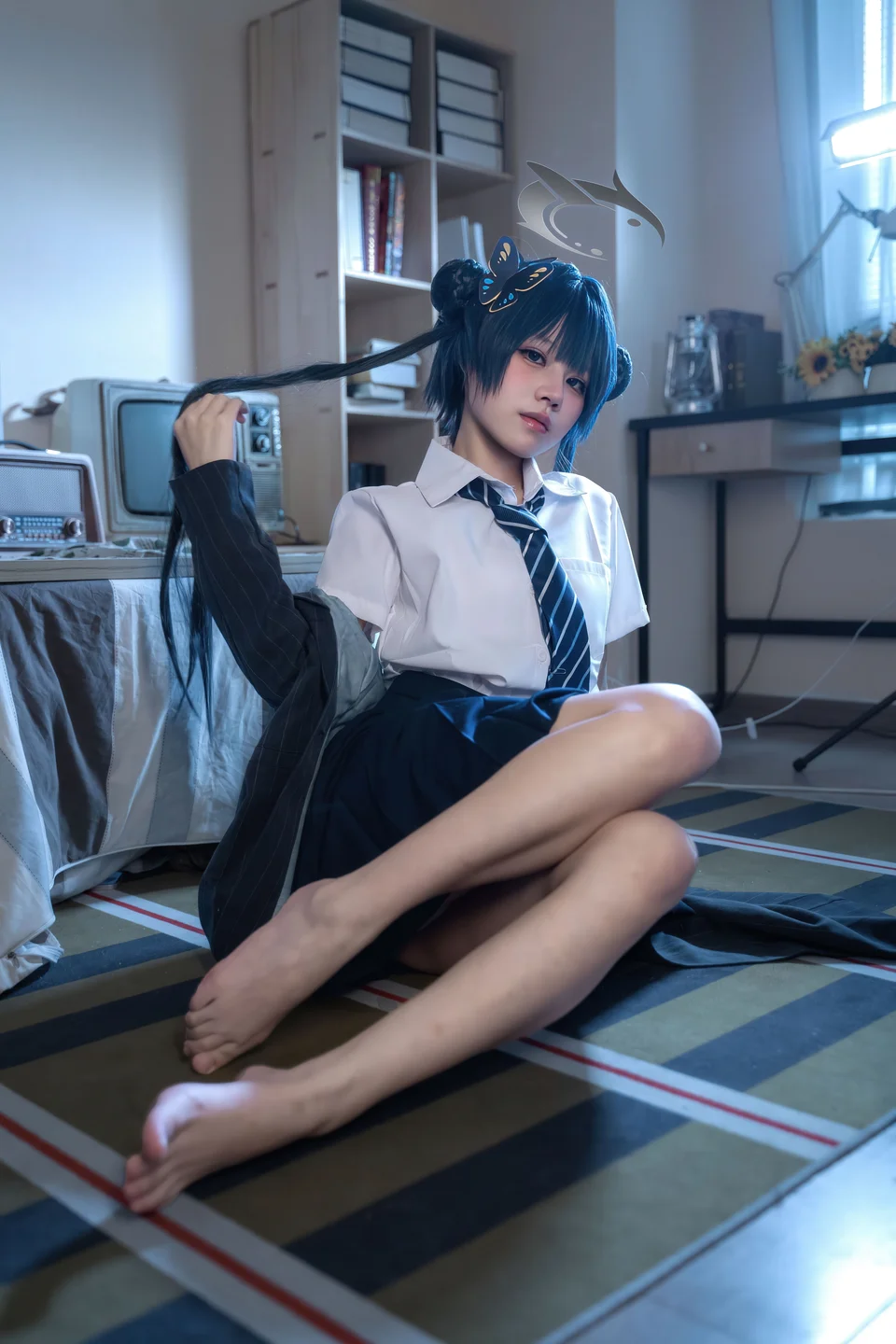 清水凪 - No.001 蔚蓝档案·龙华妃咲 JK [52P-526MB] tg@simisebaisi 【丝足阁】050.webp